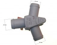 Клапан термоактуатор (слив-спрей) стиральной машины Hansa, Kaiser