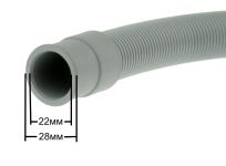 Шланг сливной (вход Г-образный) стиральной, посудомоечной машины 3 м Ø21/29 мм